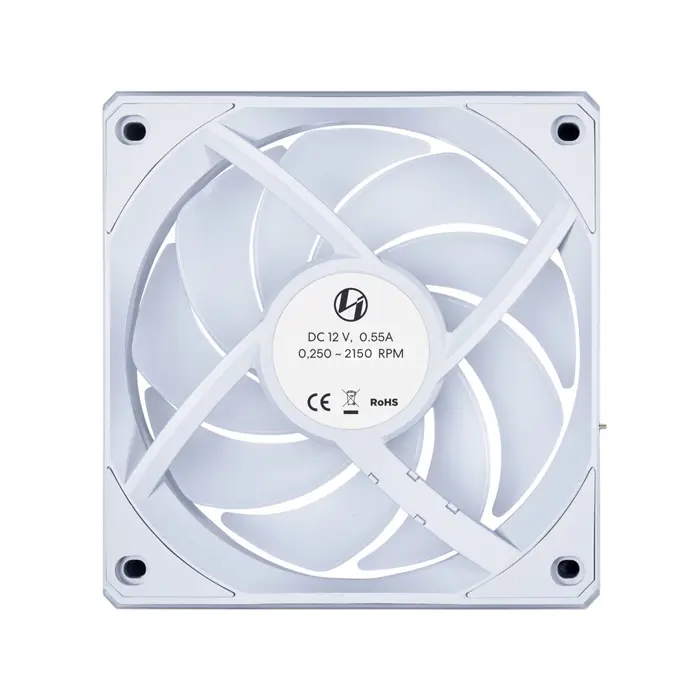 White wireless Lian Li UNI FAN 3-pack fan, 120mm
