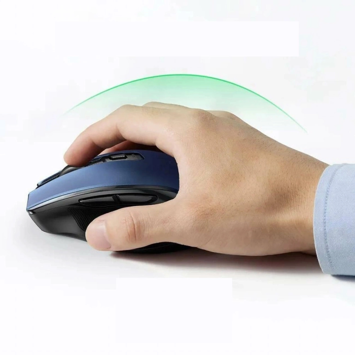 Wireless mouse UGREEN Bluetooth 5.0 and 2.4 Ghz with USB receiver - blue