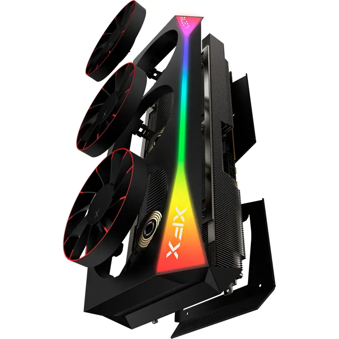 XFX Radeon RX 9070 XT OC Mercury RGB Magnetic Air, graphics card black, RDNA4, GDDR6, 3x DisplayPort, 1x HDMI 2.1