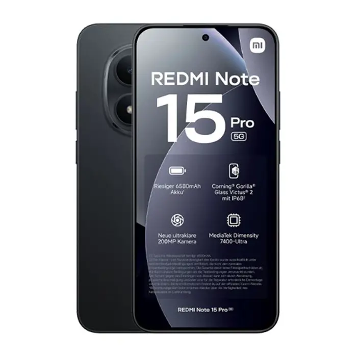 Xiaomi Redmi Note 15 Pro 5G 17.4 cm (6.83") 8 GB 256 GB 6580 mAh Black