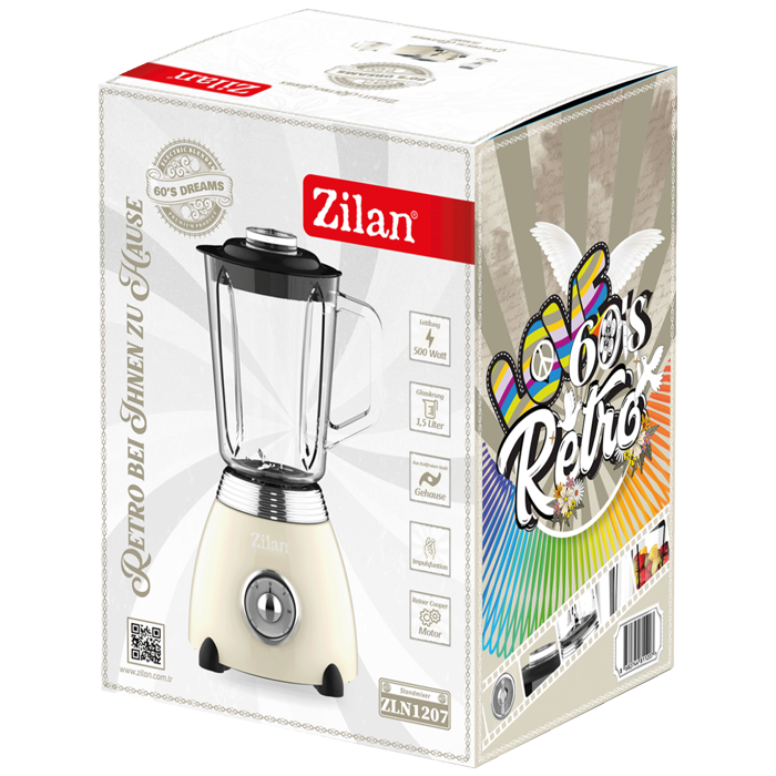 Zilan Blender zapremina 1.5 lit., 500W, 2 brzine, Retro - ZLN1207