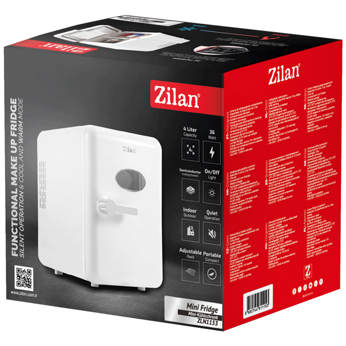 Zilan Mini hladnjak, prijenosni, hlađenje/grijanje, 4 l., 12V/220V - ZLN1153
