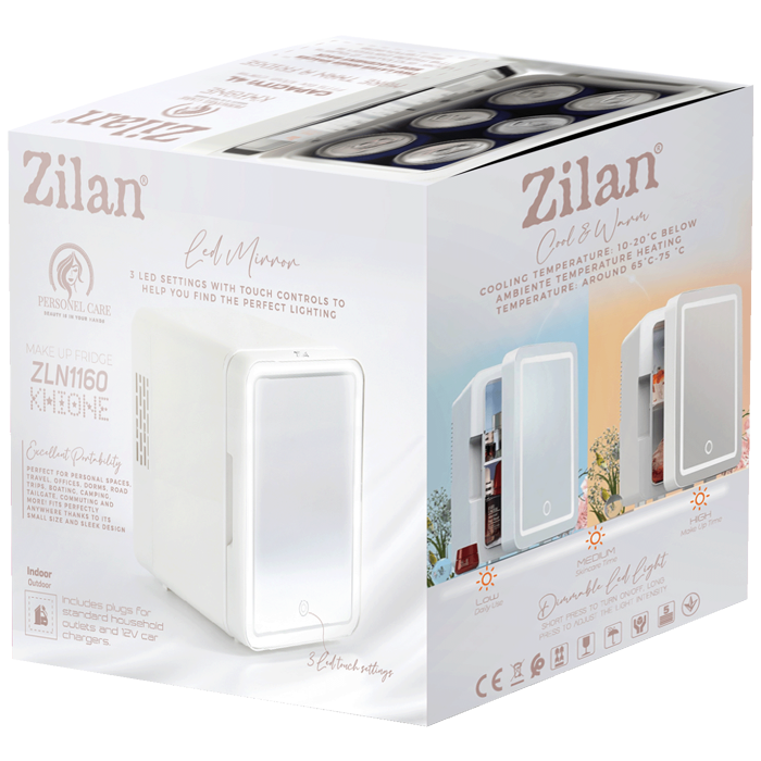 Zilan Mini hladnjak, prijenosni, hlađenje/grijanje, 4 l., 12V/220V - ZLN1160